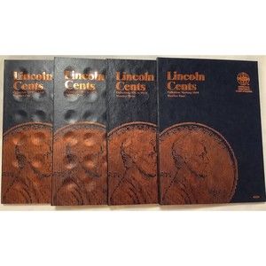 One set of Whitman Lincoln Cent Folders # 1,2,3 & 4  -  1909-2024   Great set